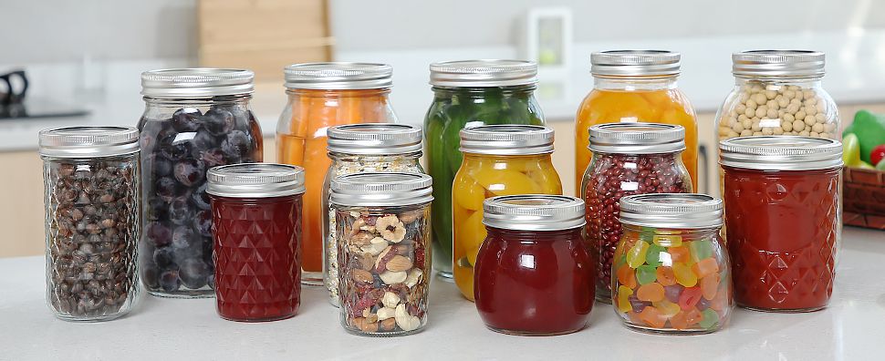 برطمانات زجاجية مع أغطية بالجملة